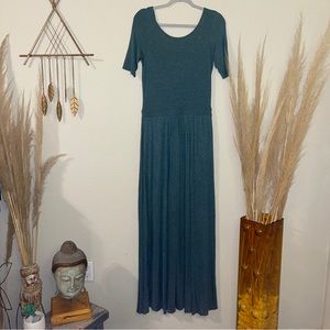 NWT Anthropologie X Bordeaux Torrey Scoop Back Dress in Teal Size M